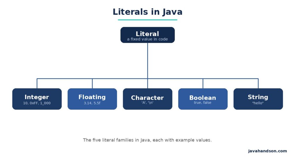 literals in java